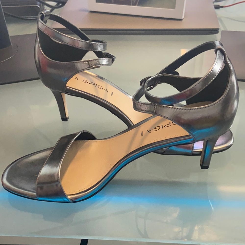 Silver Via Spiga Strappy Sandals